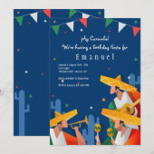 Mariachi Mannen Uitnodiging (Voorkant / Achterkant)