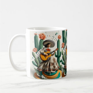 Mariachi Melody:  gitarist en Cacti Coffee Koffiemok