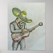 Mariachi met gitaar poster (Voorkant)