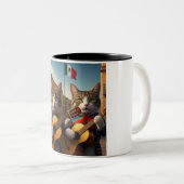 Mariachi Mexicats: een twee-tonige keramische Mok (Voorkant rechts)