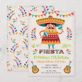 Mariachi Mexiccian Fiesta Birthday party uitnodigi Kaart (Voorkant / Achterkant)