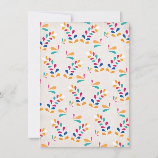 Mariachi Mexiccian Fiesta Birthday party uitnodigi Kaart (Achterkant)