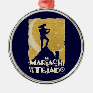 Mariachi op de weg metalen ornament