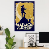 Mariachi op de weg poster (Thuiskantoor)