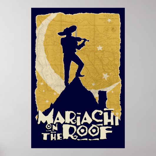 Mariachi op de weg poster (Voorkant)