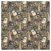 Mariachi Orkest Instrumenten Patroon Stof (Swatch)