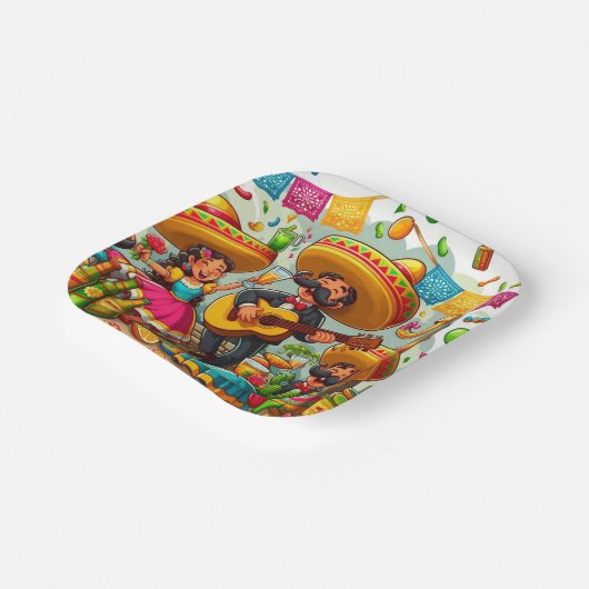 Mariachi Papieren Bordje (Gebogen)