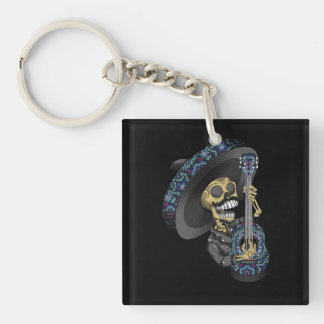 Mariachi schedel Mexicaans Sleutelhanger