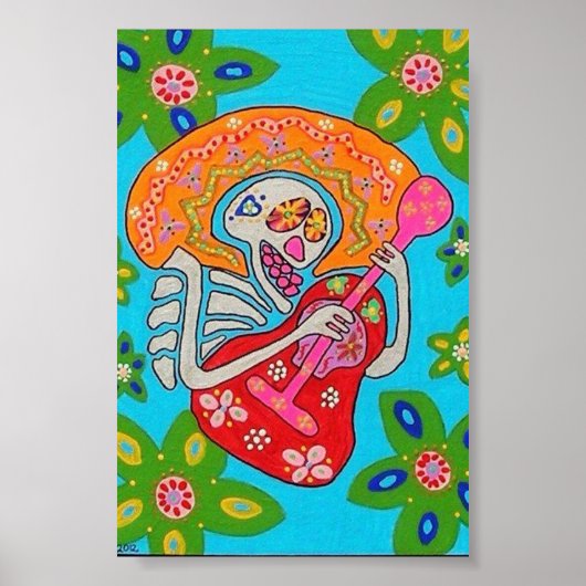 Mariachi Serenade Skeleton Poster (Voorkant)