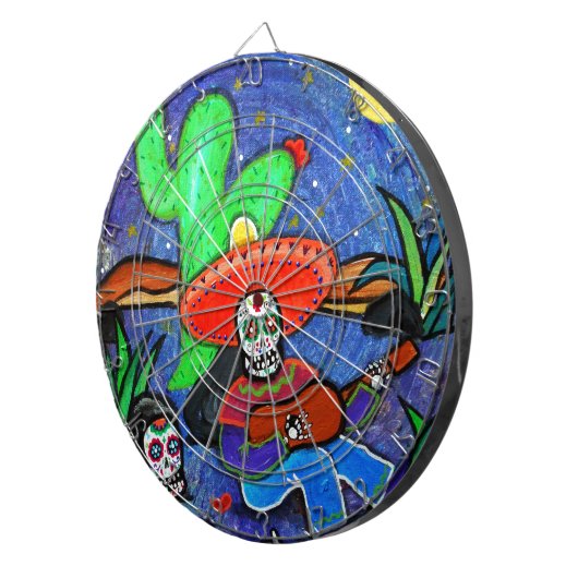 MARIACHI SIESTA DAY OF THE DOAD DARTBORD (Voorkant Rechts)