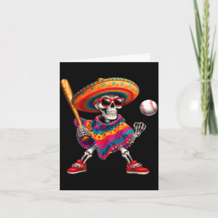 Mariachi skelet honkbal cinco de mayo Mexicaans Kaart