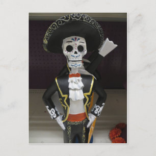 Mariachi Skeleton Briefkaart