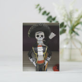 Mariachi Skeleton Briefkaart (Staand voorkant)