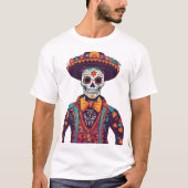 Mariachi Skeleton – Dag van de Doden T-shirt (Voorkant)