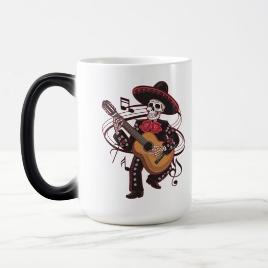 Mariachi Skeleton Groove Magische Mok (Links)