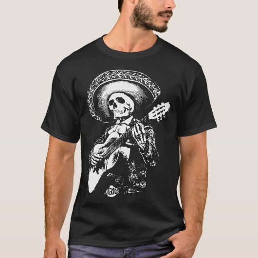 Mariachi skull t-shirt (Voorkant)
