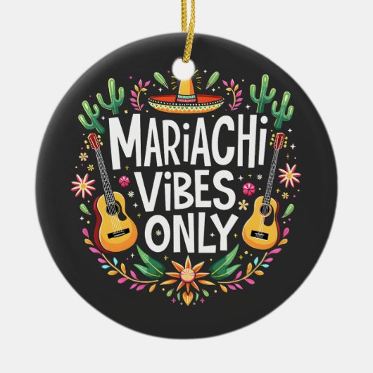 Mariachi vibes enige Mexico saxofoon muziekliefheb Keramisch Ornament (Voorkant)