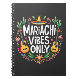 Mariachi vibes enige Mexico saxofoon muziekliefheb Notitieboek