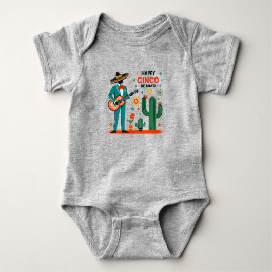 Mariachi-viering – Gelukkig Cinco de Mayo Romper (Voorkant)