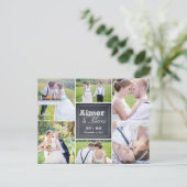 Mariage de collage craie merci cartes postales aankondigingskaart (Staand voorkant)