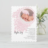 Mariah doopsel foto uitnodiging (Staand voorkant)