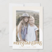 MARIAH Gold Arch Fun Familiefoto Kerst Feestdagenkaart (Voorkant)