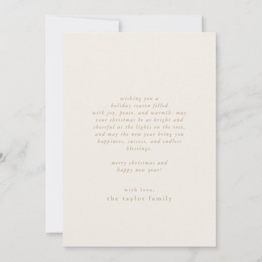 MARIAH Gold Arch Fun Familiefoto Kerst Feestdagenkaart (Achterkant)