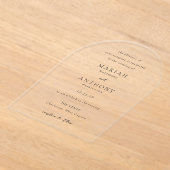 Mariah Minimal Elegant Huwelijk Acryl Uitnodigingen (Laagn)