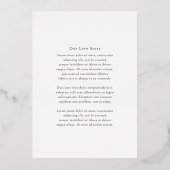 Mariah Minimal Elegant Huwelijk Folie Uitnodiging (Achterkant)