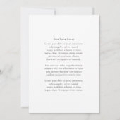 Mariah Minimal Elegant Huwelijk Kaart (Achterkant)