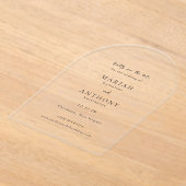 Mariah Minimal Elegant Wedding Save the Date Acryl Uitnodigingen (Laagn)