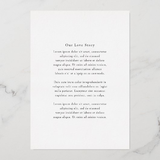 Mariah Minimal Elegant Wedding Save the Date Folie Uitnodiging (Achterkant)