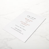 Mariah Minimal Elegant Wedding Save the Date Folie Uitnodiging (Gedraaid)