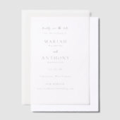 Mariah Minimal Elegant Wedding Save the Date Vellum Uitnodigingen (Offset)