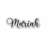 Mariah Naam - Handgeschreven kalligrafie Sticker (Voorkant)