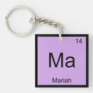 Mariah Name Chemistry Element Periodieke Tabel Sleutelhanger