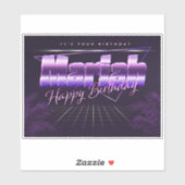 Mariah Name Vorname lila retro Sticker Geburtstag (Vel)