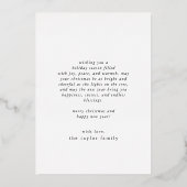 MARIAH Roze Gouden Folie Fun Multi Foto Kerst Folie Feestdagenkaart (Achterkant)