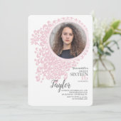 Mariah Sweet Sixteen Fotouitnodiging Kaart (Staand voorkant)