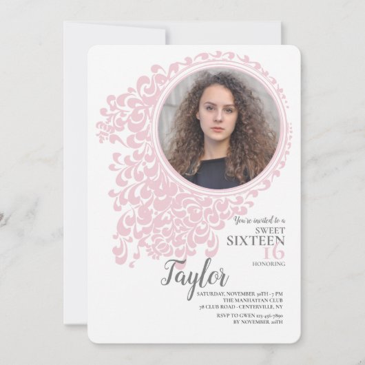 Mariah Sweet Sixteen Fotouitnodiging Kaart (Voorkant)