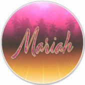 Mariah Vorname Name golden pink Aufkleber Sticker (Voorkant)