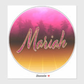 Mariah Vorname Name golden pink Aufkleber Sticker (Vel)