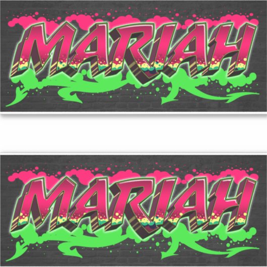 Mariah Vorname Name Graffiti Aufkleber Sticker (Voorkant)