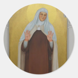 Mariam van Jezus gekruisigde karmelietennon Ronde Sticker