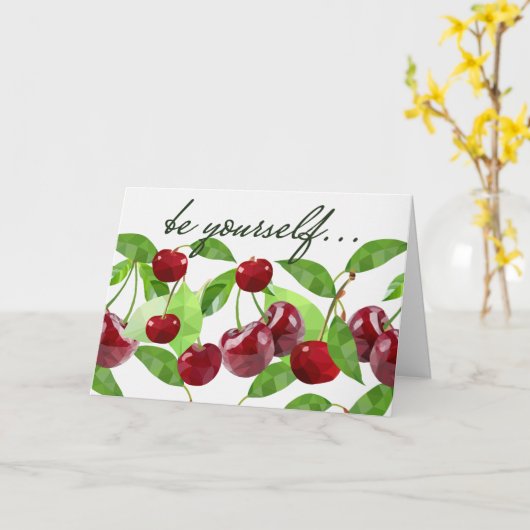 Marian Cherry voor moed Kaart (Gele Bloem)