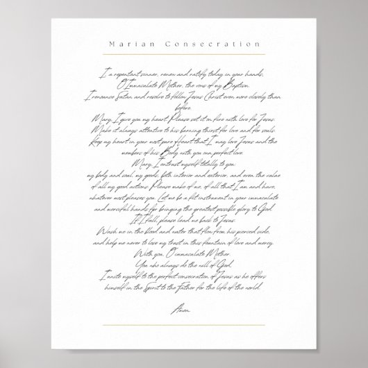 Marian Consecration Poster (Voorkant)