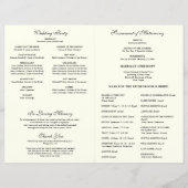 Marian Cross Katholieke bruiloft programma (Achterkant)