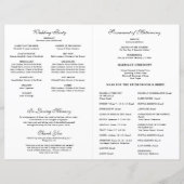 Marian Cross Katholieke bruiloft programma (Achterkant)