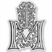 Marian Cross staat voor Pure Liefde en toewijding Sticker (Voorkant)