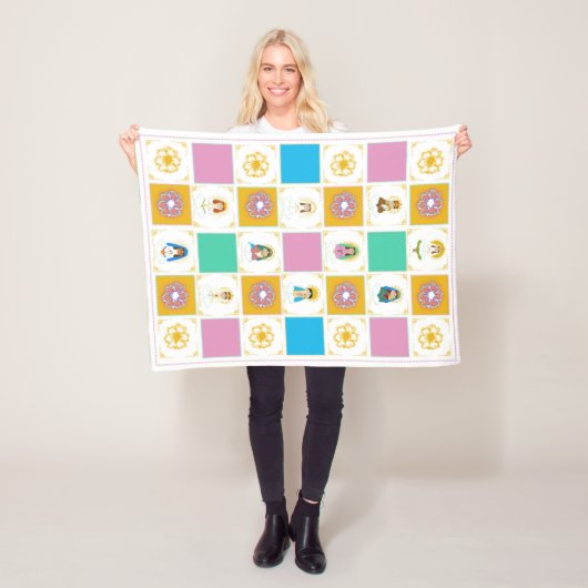 Marian Cute Saint Quilt Square Fleece Deken (In situ)